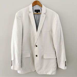 INC Cream Linen Blazer Jacket